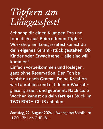 Offener Töpferworkshop am Löiegassfest